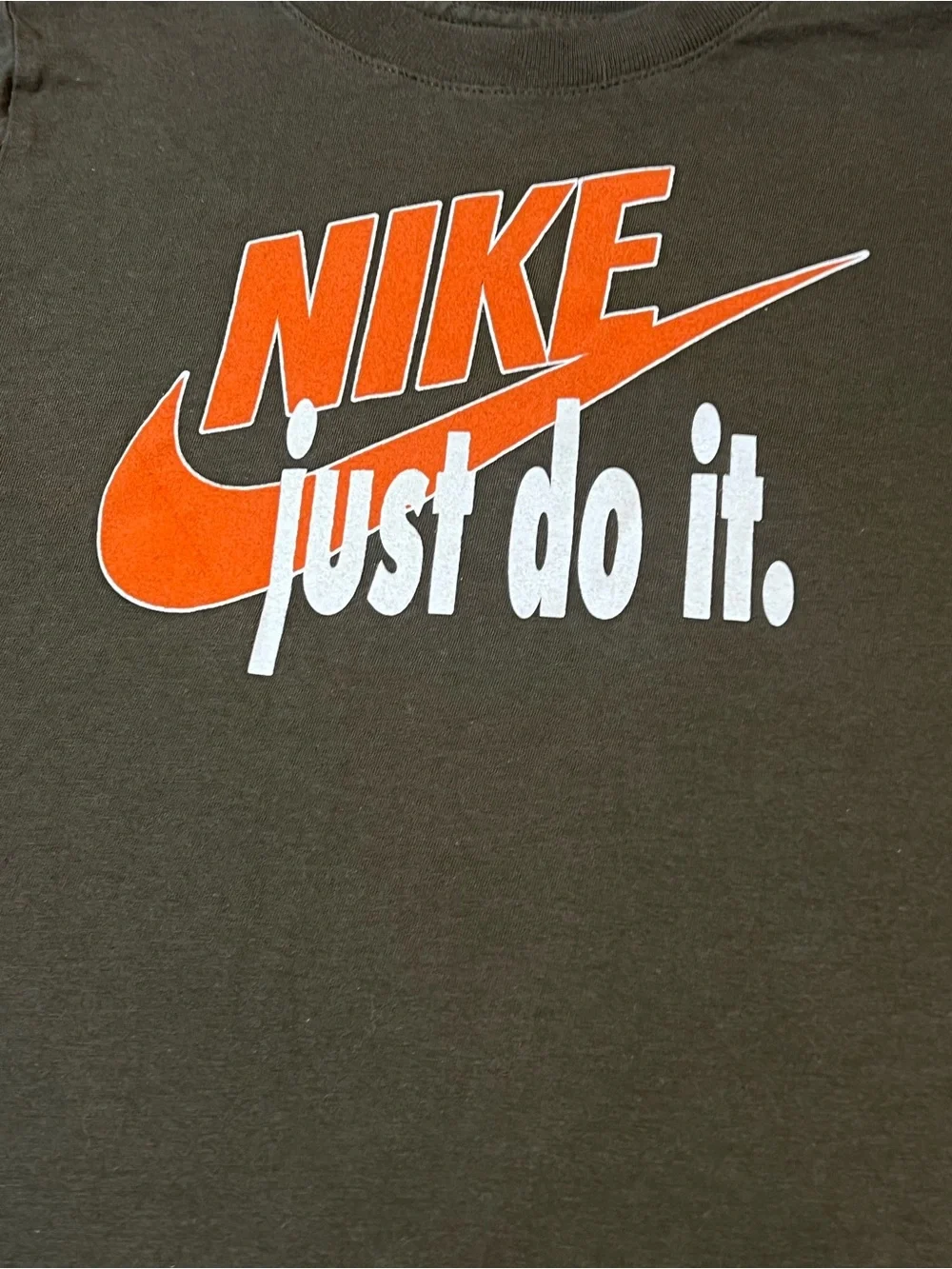 Nike Just Do It Short‎ Sleeve Olive Green T Shirt Little Boys Size Small